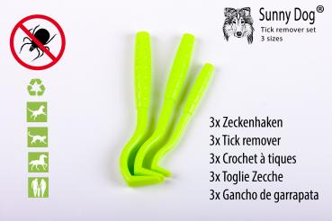 Sunny Dog® Zeckenhaken im 3-er Set für Zecken aller Größen