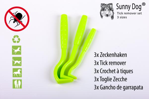 Sunny Dog® Zeckenhaken im 3-er Set für Zecken aller Größen